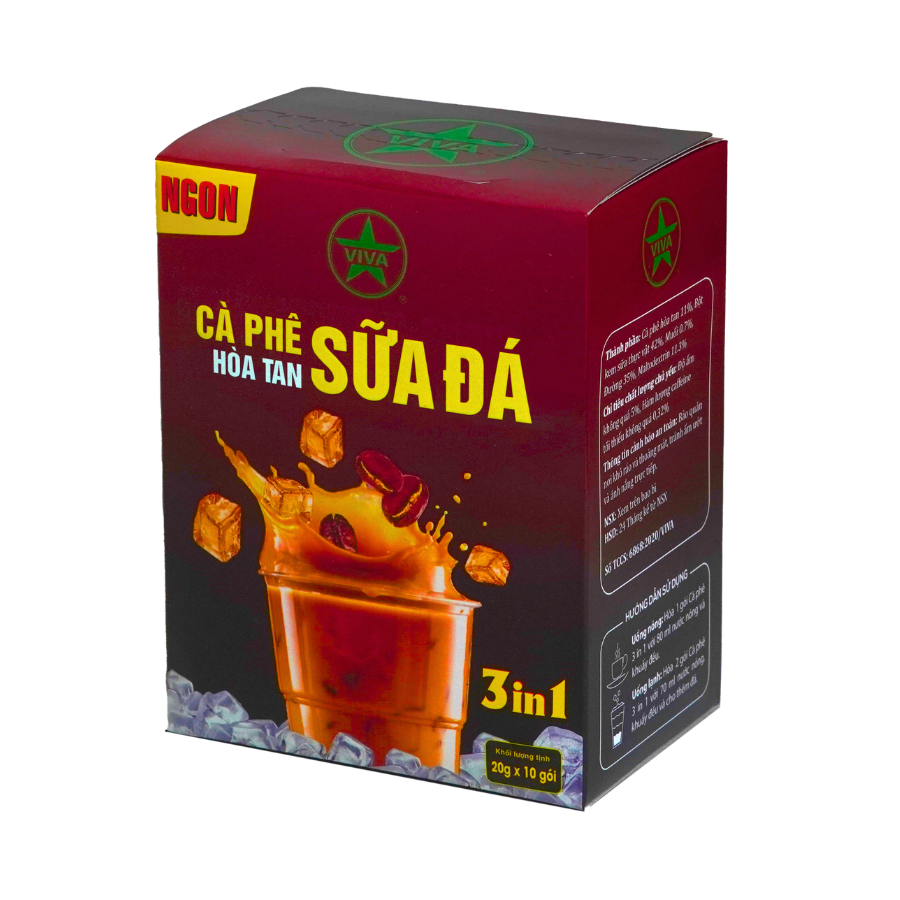 Alternative view of Viva 3in1 Instant Coffee with Milk – Box of 10 Sachets X 20G