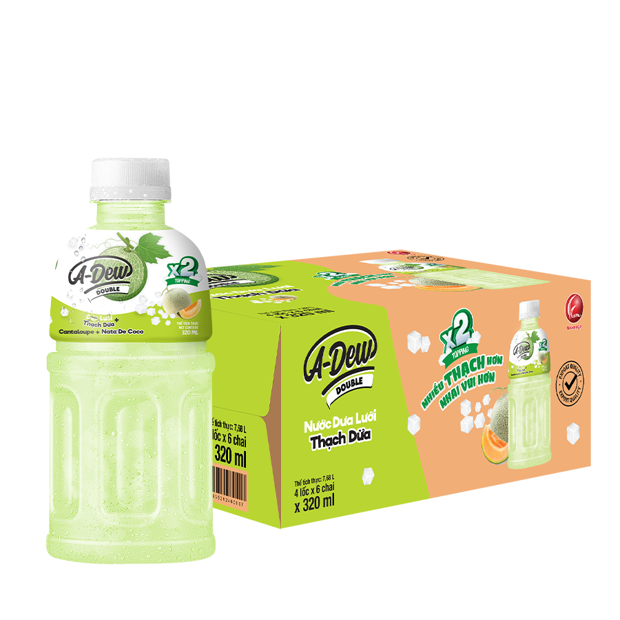 Alternative view of A-Dew Double Cantaloupe Drink with Coconut Jelly - 320ml Bottle