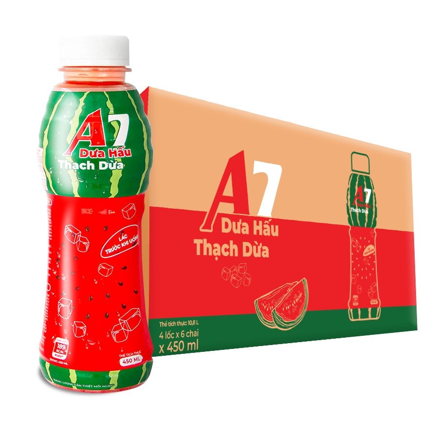Alternative view of A7 Watermelon Drink with Coconut Jelly - 450ml