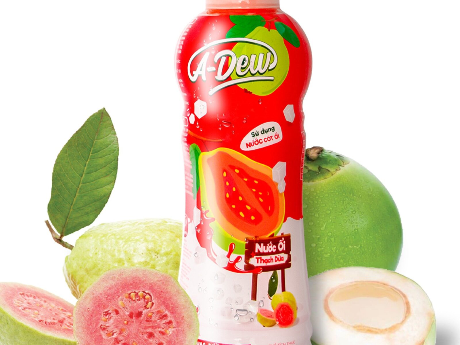 A-Dew Guava Drink with Coconut Jelly - 450ml