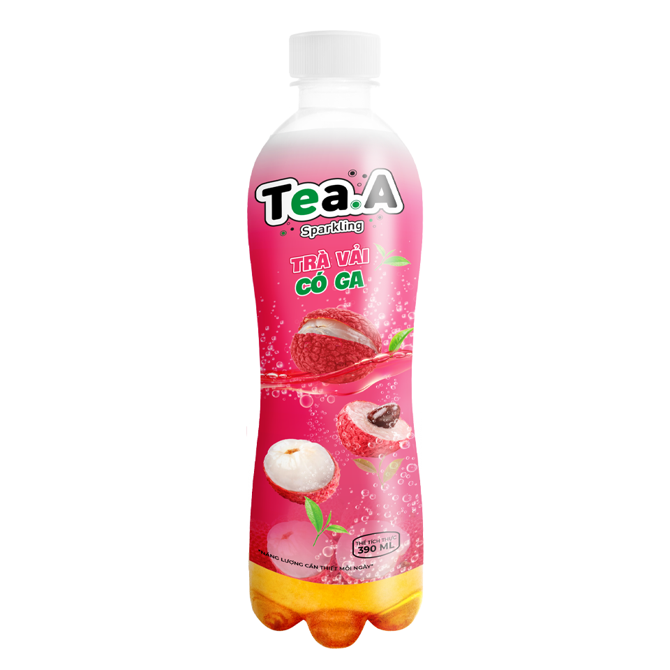 Tea.A Lychee Flavored Sparkling Tea - 390ml Bottle
