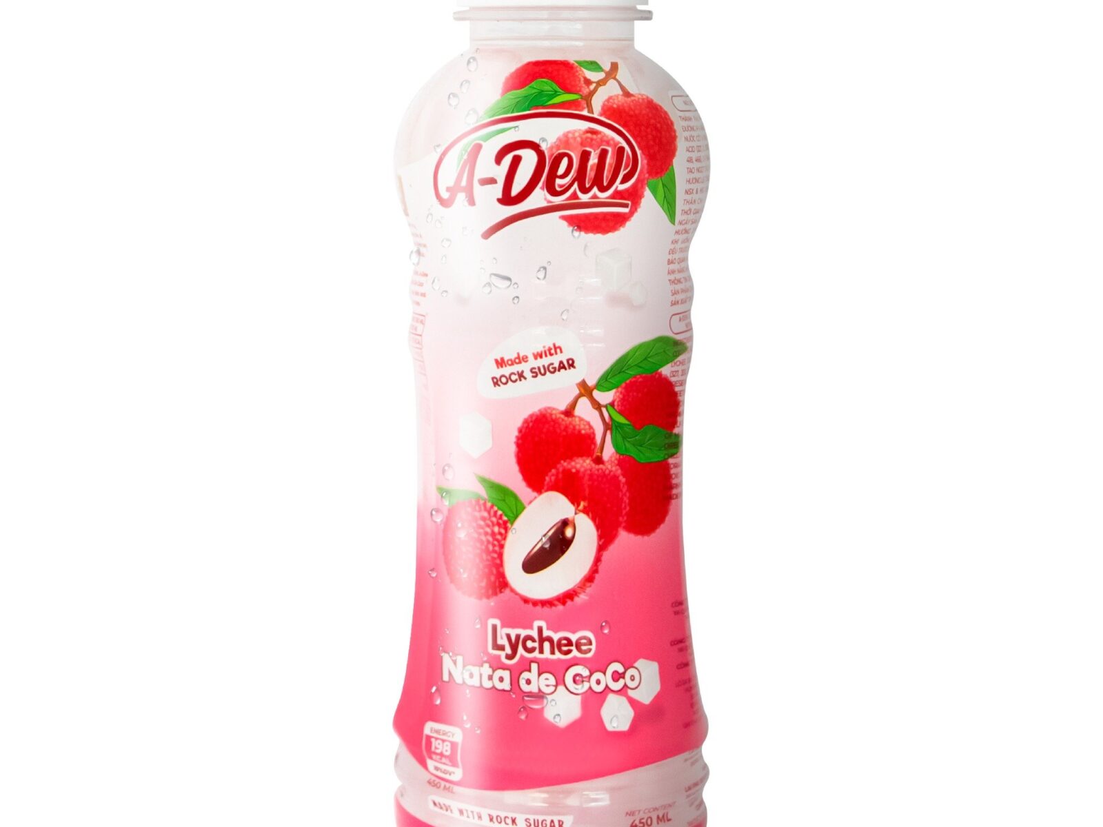Alternative view of A-Dew Lychee Drink with Coconut Jelly - 450ml Bottle