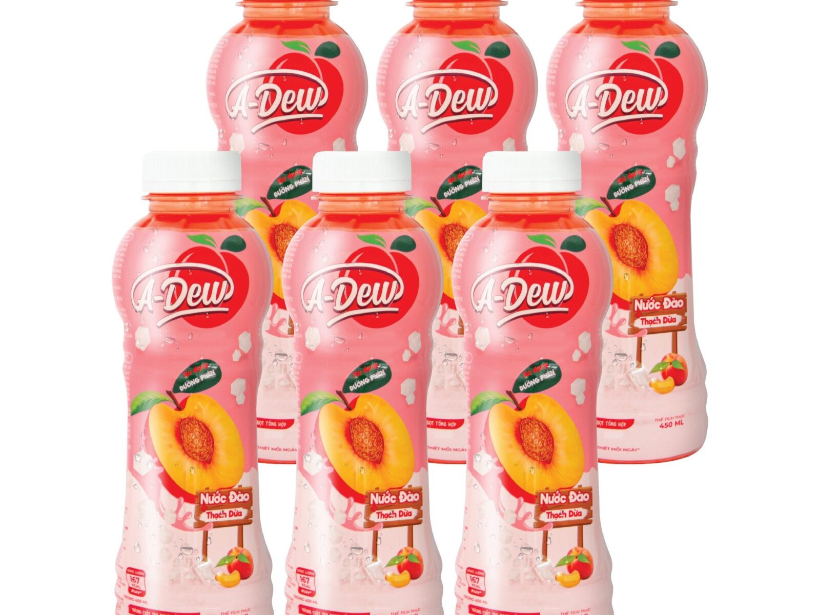 Alternative view of A-Dew Peach Drink with Coconut Jelly - 450ml